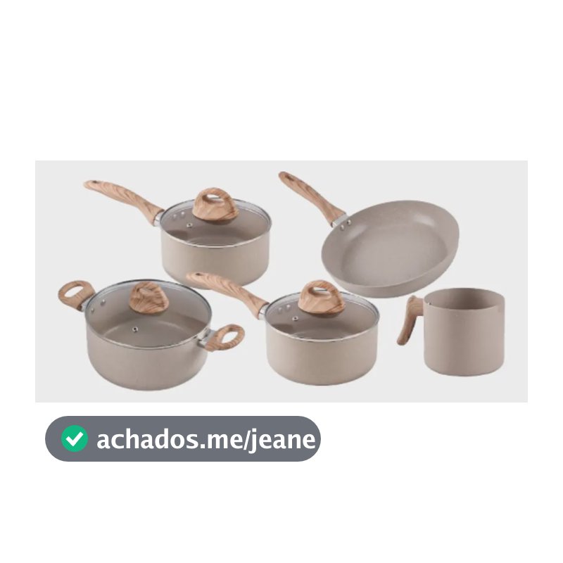 Conjunto Panelas 5 Peças Brinox Smart Plus Indução Areia