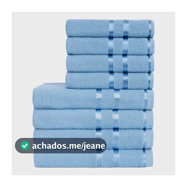 Kit 8 Toalhas Lyra - (4 Banho + 4 Rosto) 100% Algodão