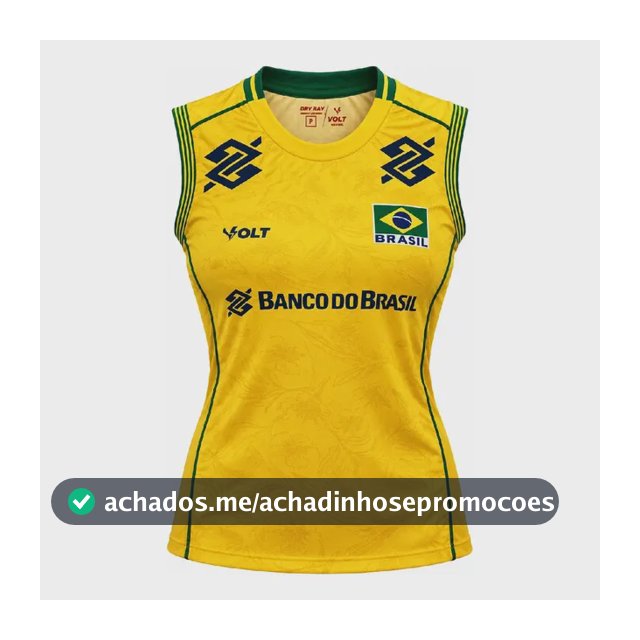 Regata Brasil Vôlei Volt 2026 Jogo 1 Amarela Feminino Amarelo M