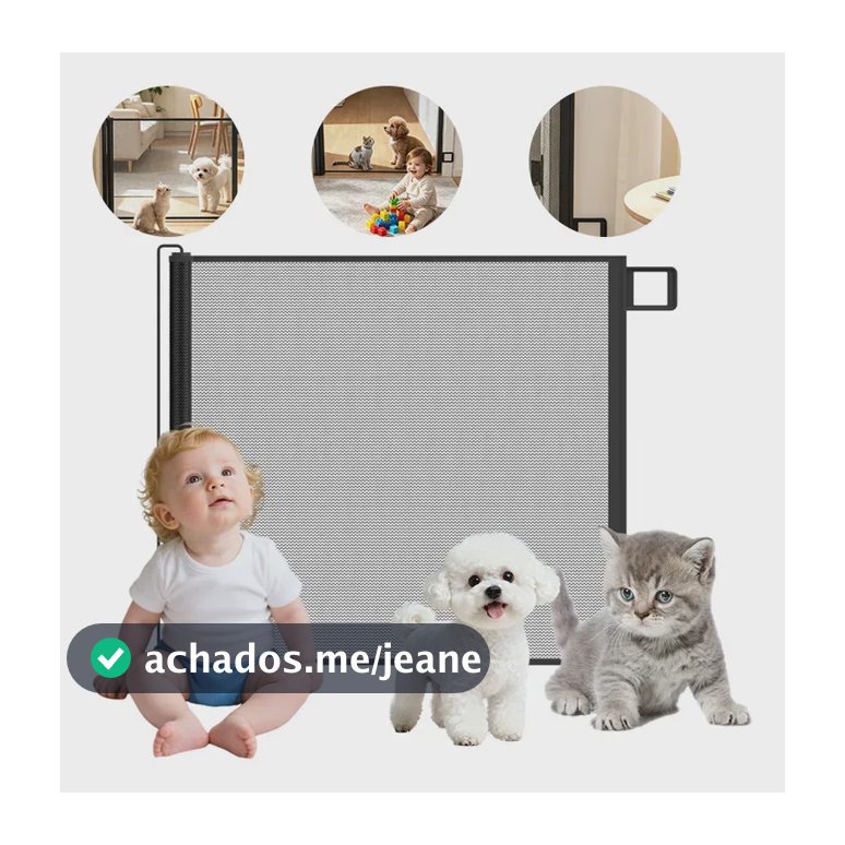 180x78cm Portão Retrátil Segurança Bebê Pet, Sem Furar, Cercado Isolante Para Escadas, Corredores E Portas