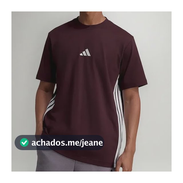 Camiseta adidas Malha Simples Essentials Três Listras
