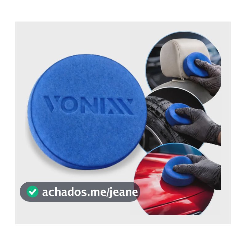 Aplicador De Cera Automotiva Vonixx De Espuma Azul Macia Azul