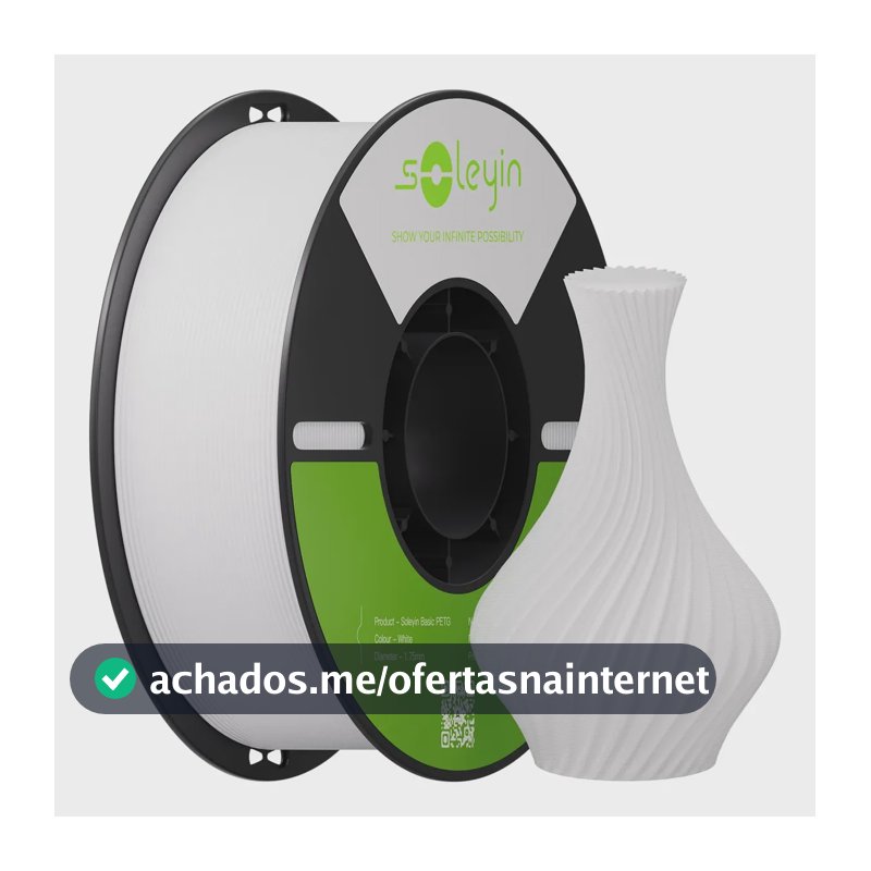 Creality Soleyin Petg Filamento 3d Para Impressora 1.75mm Branco