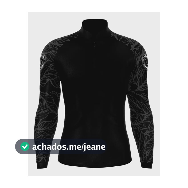 Camisa Camiseta Pesca Manga Camuflada E Lisa Uv50+play Pesca Cinza-escuro Gg
