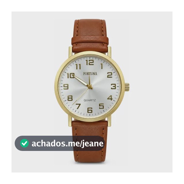 Relógio De Pulso Masculino Minimalista Old Money Fortuna Marrom Claro Cx Dourada Branco3
