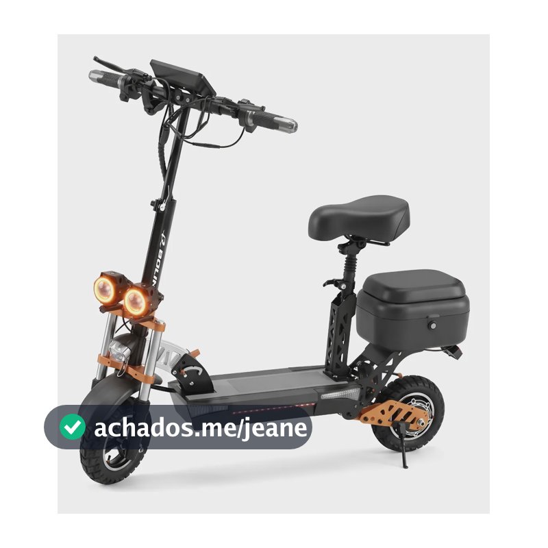 Patinete Elétrico M7 De 800w Com Bluetooth E Luzes Led Preto Nfc
