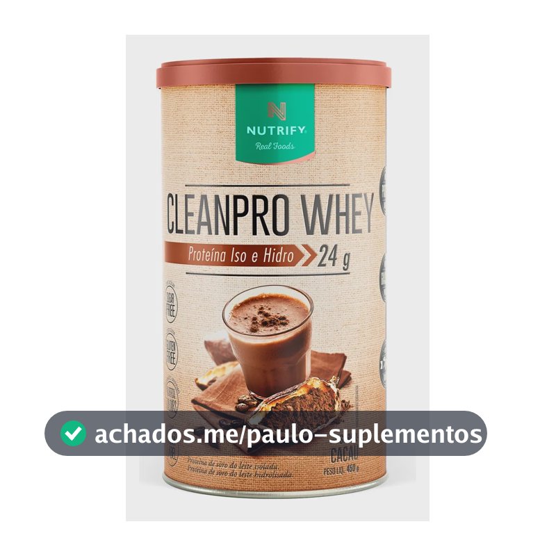 Proteína Cleanpro Whey Nutrify Cacau 450g Pote