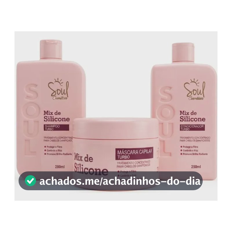Kit Tratamento Capilar Feminino Mix De Silicone Soul Cosméticos