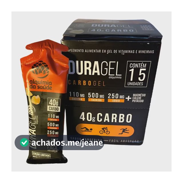 Duragel 40g De Carbo Alquimia Da Saúde Tangerina 15 Sachês