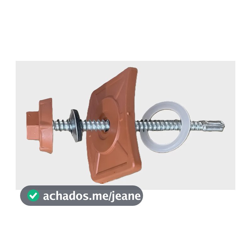 Kit 100 Parafusos Autrobrocantes FlBRARTE Vedação Telha PVC Colonial