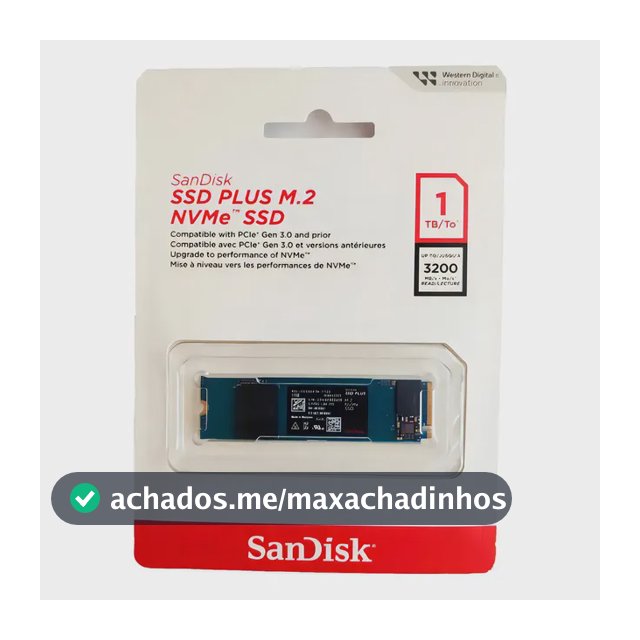 Ssd M.2 1tb Sandisk Plus Nvme 2280