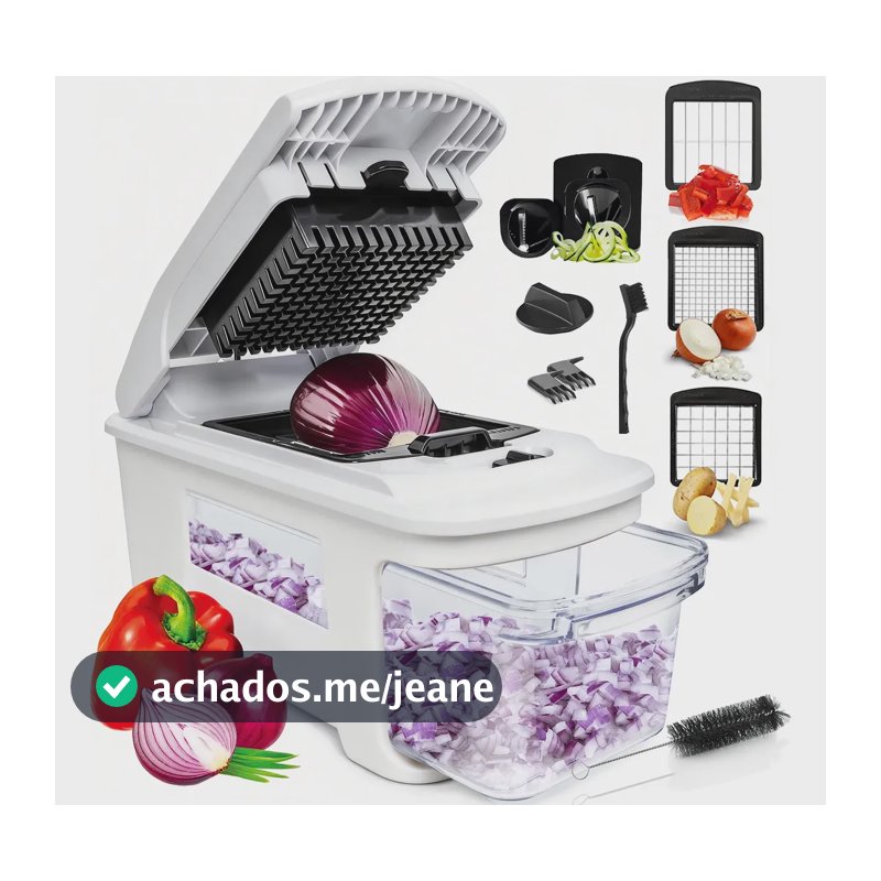 Cortador Fatiador De Legumes Profissional Inox Manual Branco