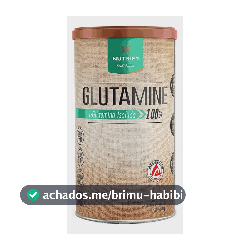 Glutamine L-Glutamina Isolada 100% Sem Sabor 500g Nutrify