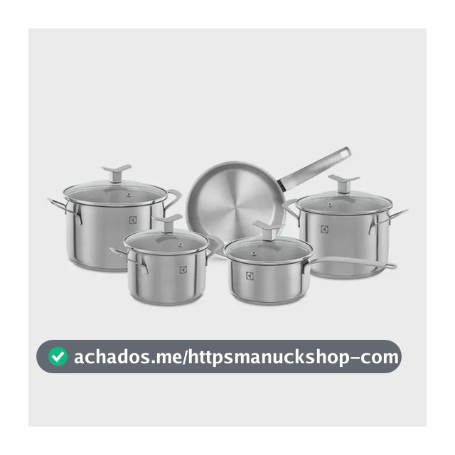Electrolux Jogo de Panelas em Inox com 5 Peças Design com Fundo Triplo