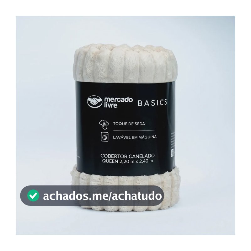 Cobertor de Microfibra Canelado Queen Bege Toque de Seda Mercado Livre Basics