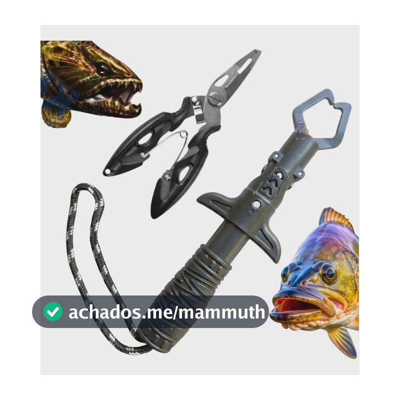 Kit Alicate De Contenção Pega Peixe + Alicate Multifuncional Preto