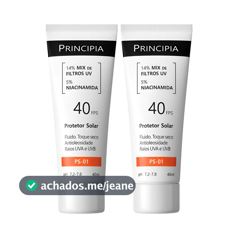 Principia Kit C/ 2 Protetor Solar Facial Ps-01 Fps 40