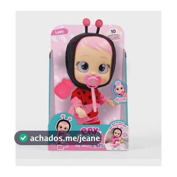 Boneca Cry Babies Meus Primeiros Passos Lady Br2797