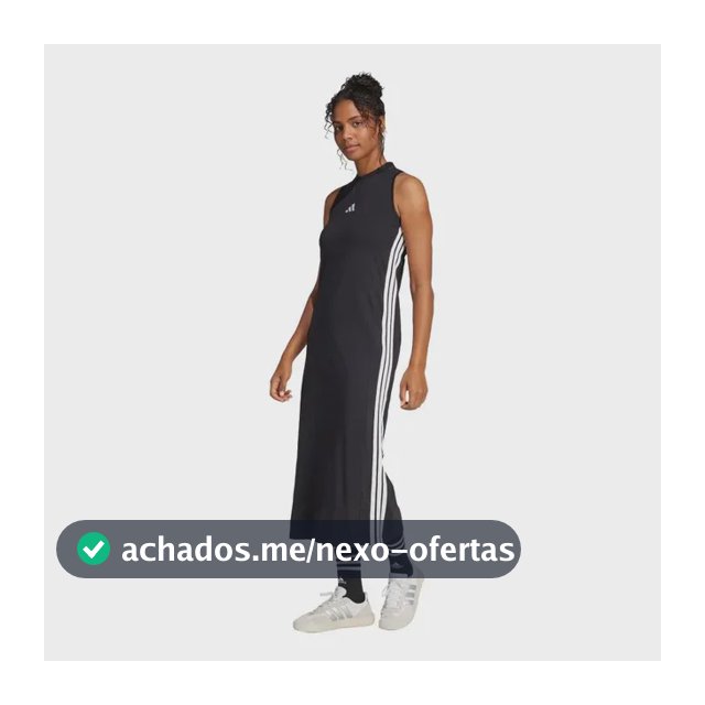 Vestido Costas Nadador Longo Essentials Três Listras adidas