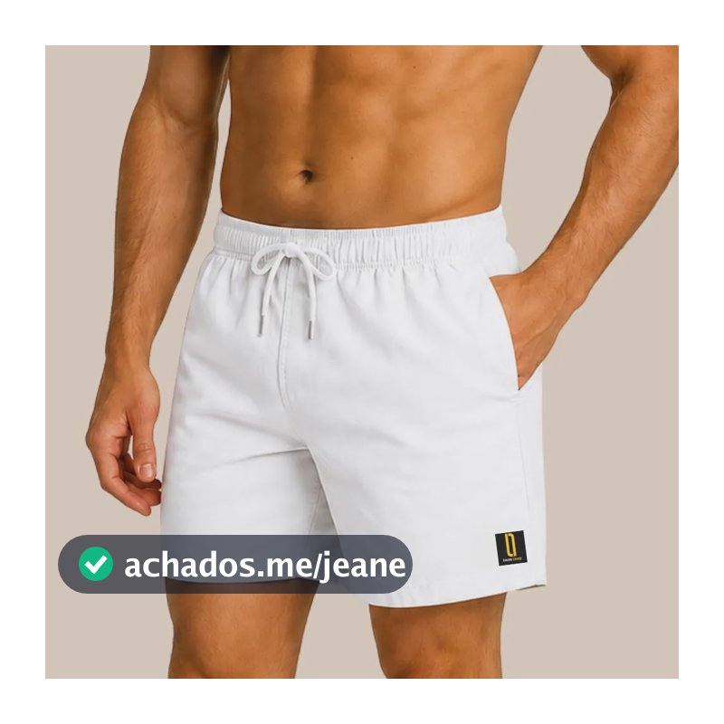 Short Masculino Neon Bermuda Praia Mauricinho Jr Rf. 001 Branco M