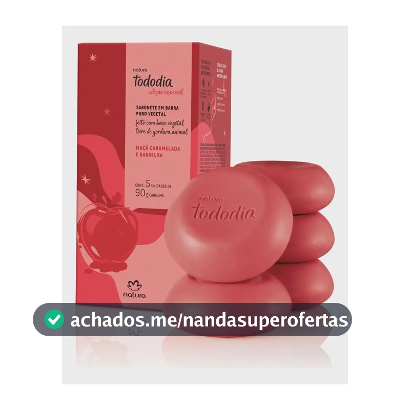Sabonete Em Barra Natura Tododia Maçã Caramelada 5un 90g