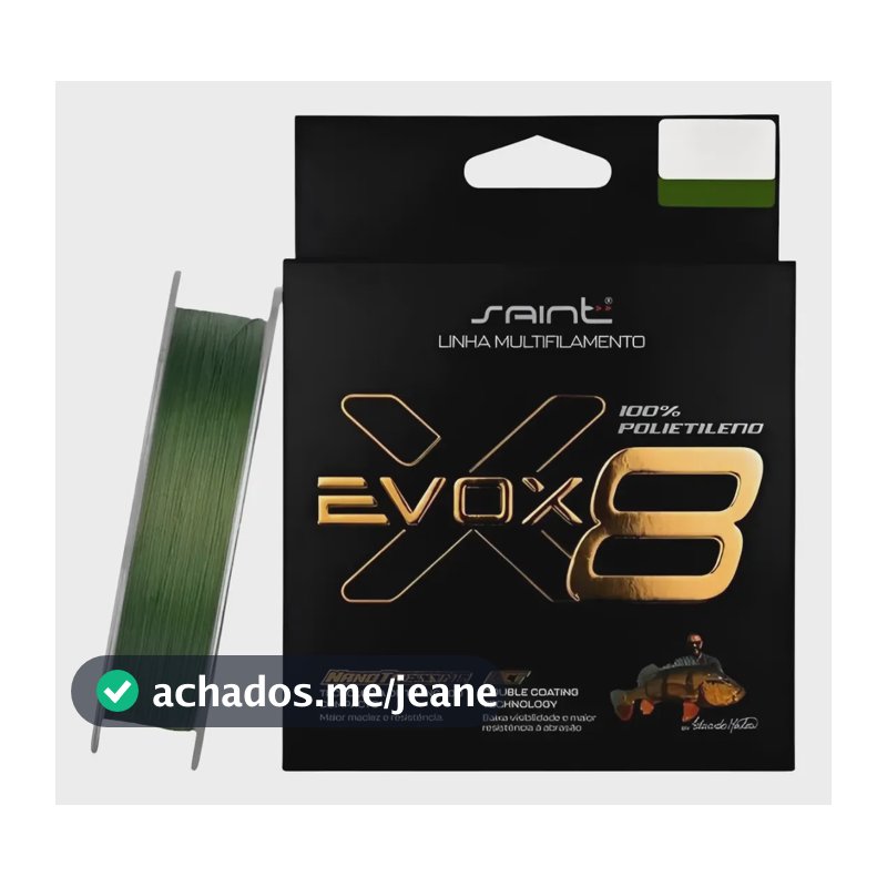 Linha Multifilamento Evox 8x 100m Saint By Eduardo Monteiro Verde-0.26