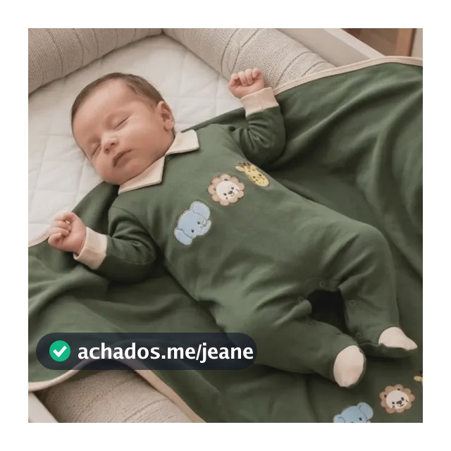 Kit Saída Maternidade Safari Menino 4 Pçs Bordado Delicado Verde 0-1 M