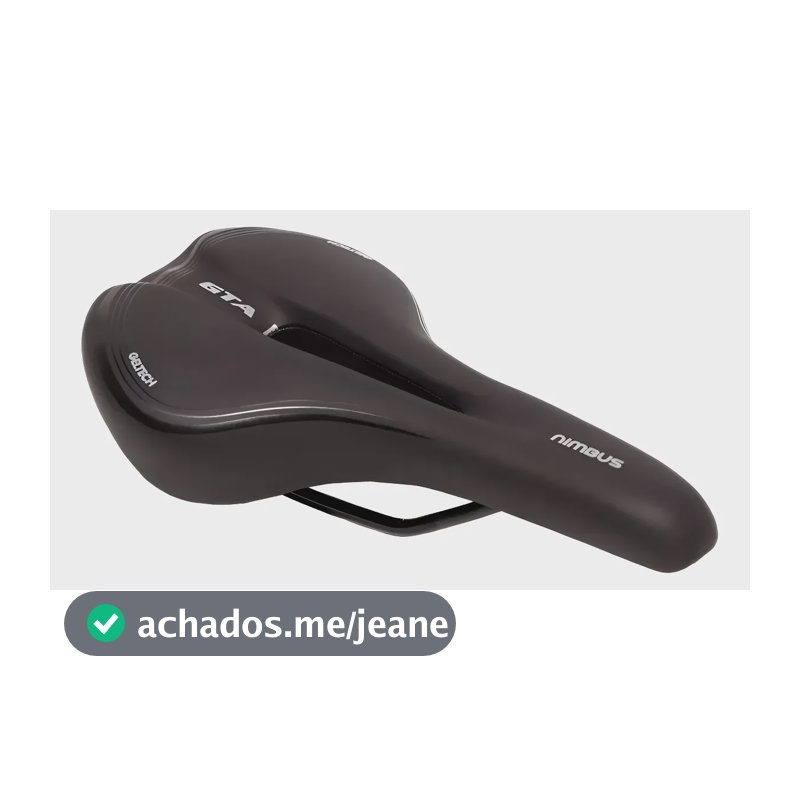 Selim Mtb Gel Tech Vazado Banco Confortavel Anatômico Bike Preto 28 Cm 14.8 Cm