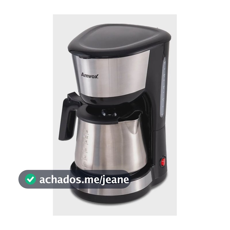 Cafeteira Elétrica Amvox Acf 927 30xic 10min Jarra Inox Cor Preto