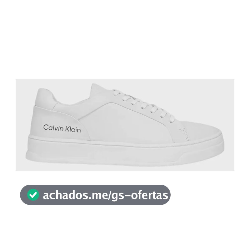 Tênis Calvin Klein Masculino Slip-on Couro Clean Original Branco 40 Br