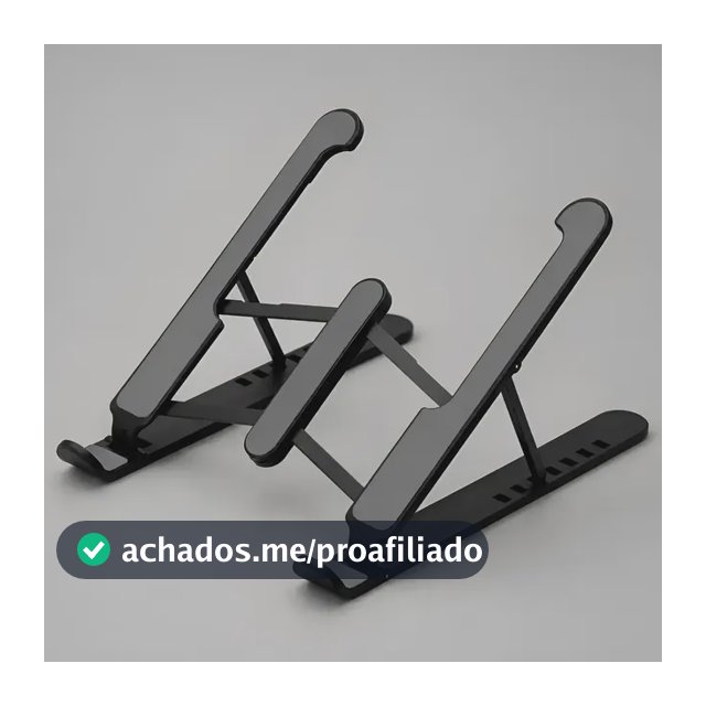 Apoiador Notebook Suporte Mesa Durável Moderno Envio Rápido Preto