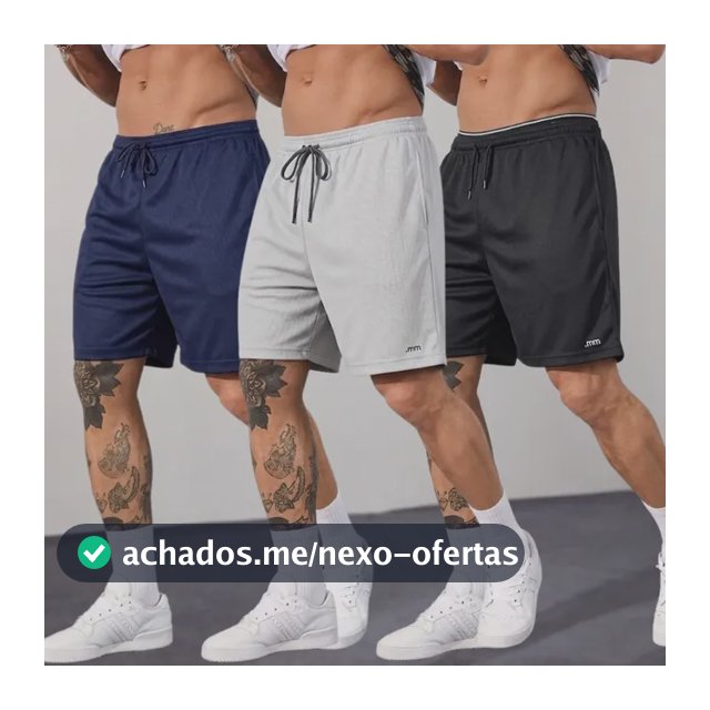 Kit3 Short Futebol Bermuda Masculina Academia Treino Esporte