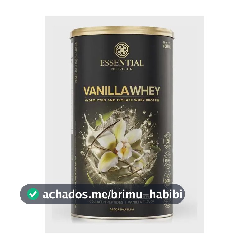 Vanilla Whey Protein Essential Nutrition 375g Baunilha