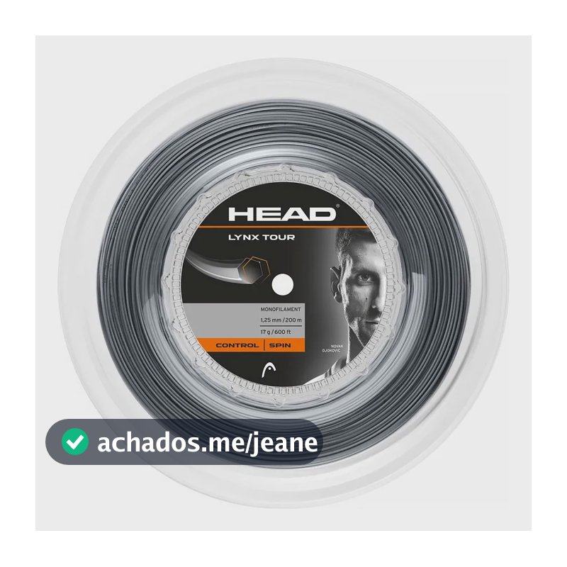 Corda Head Lynx Tour 1.25mm Cinza - Rolo Com 200 Metros 1.25 Mm Cinza-escuro