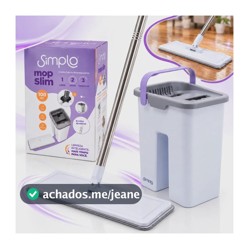 Mop Slim Com Balde E Esfregão - Simplo