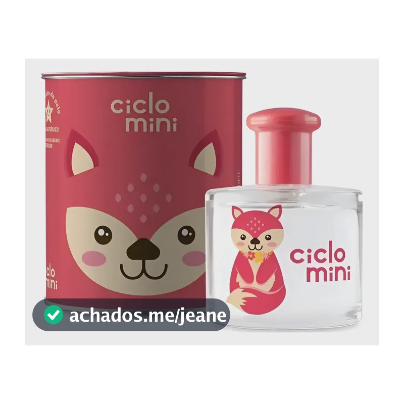 Perfume Infantil Água De Colônia Raposete Ciclo Lata 100ml