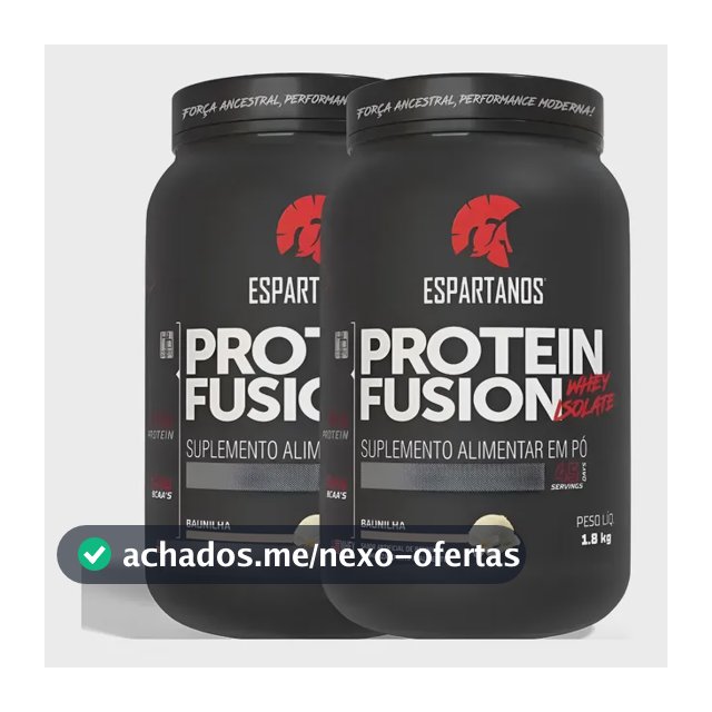 Kit 2x Suplemento Em Pó Whey Protein Fusion 1800g Espartanos