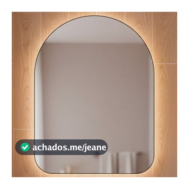 Espelho Orgânico Capela Led 44x64 Para Sala Quarto Banheiro Moldura Capela Led Frio