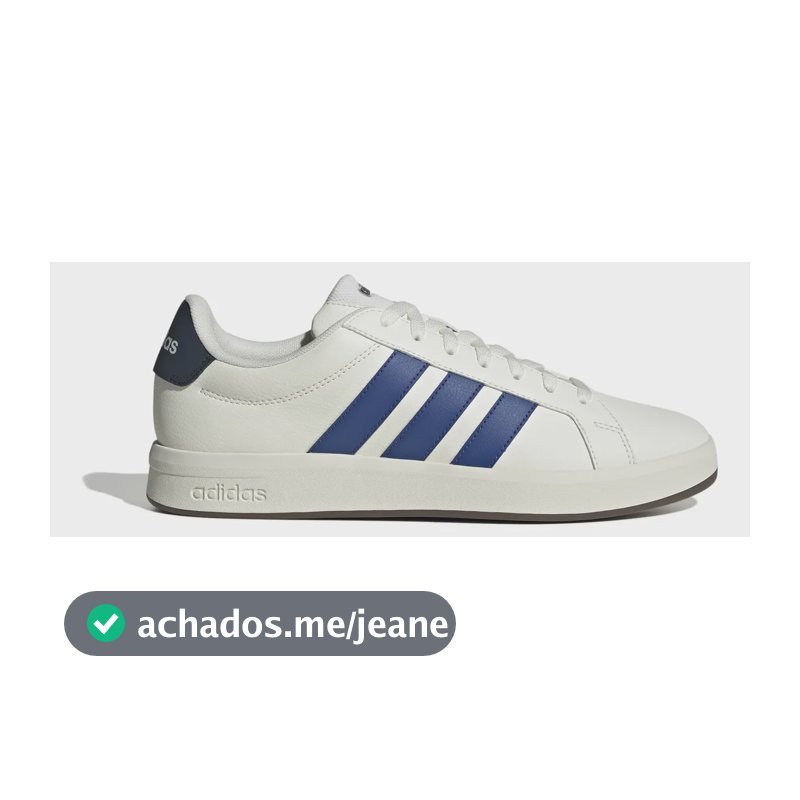 Tênis Masculino Grand Court Base 3.0 adidas Branco Liso 43 Br