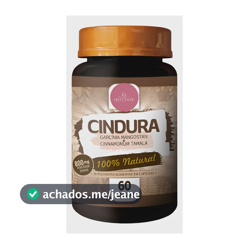 Cindura 800mg Com 60 Cápsulas Suplemento Alimentar Sem Sabor
