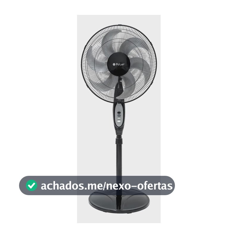 Ventilador De Coluna Polar - Maxi Turbo Preto - Com 6 Pás 40