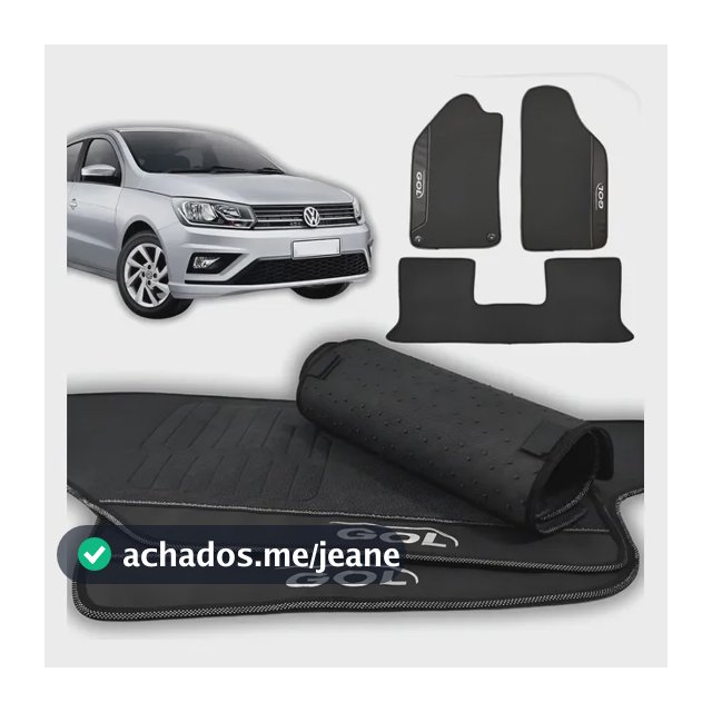 Tapete Emborrachado Carro Gol G7 G8 2022 2023 Premium Preto