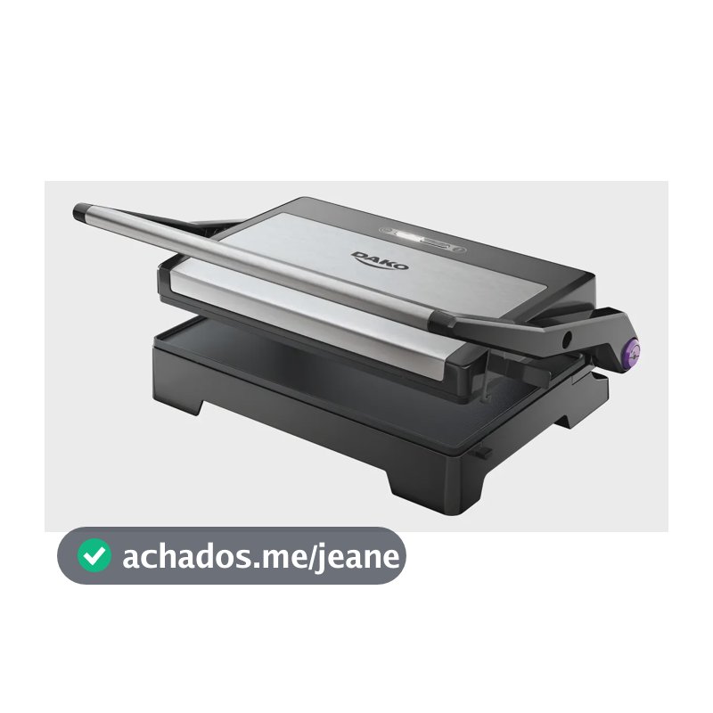 Sanduicheira E Grill 2 Em 1 Elétrico Dako Potência 1000w Cor Inox
