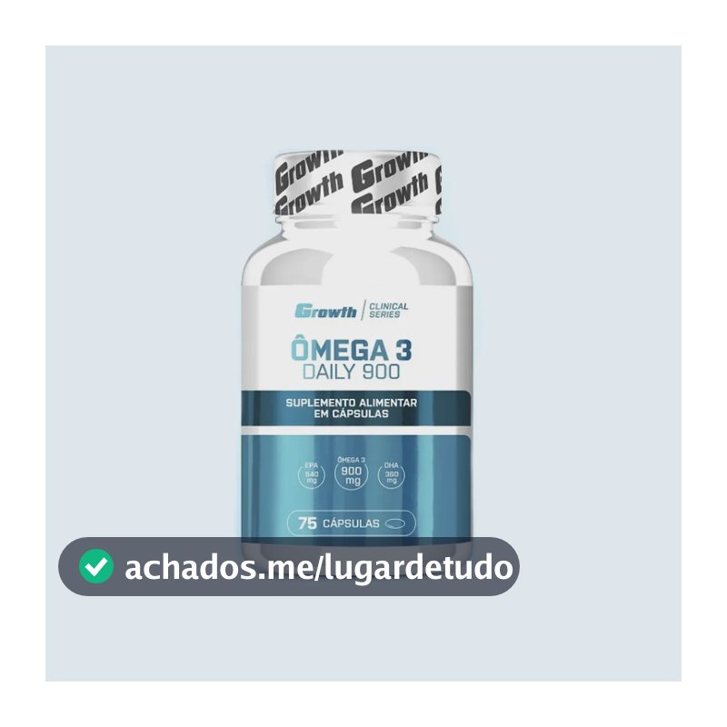 Omega 3 Daily 900 Óleo de Peixe 75 Softgel (caps) - Growth Suplementos