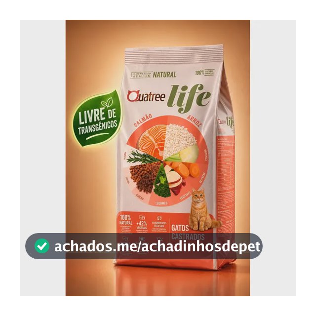 Ração Quatree Life Premium Especial Para Gato Castrado 10kg
