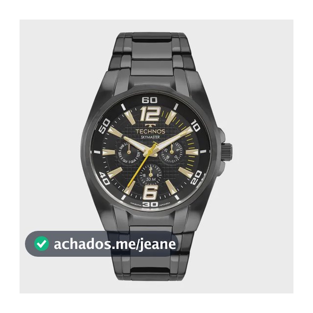 Relógio Technos Masculino Skymaster Preto - 6p79cf/1p