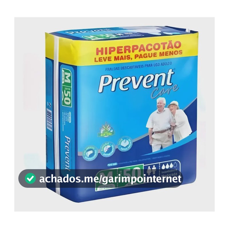 Fralda Geriatrica Prevent Care Tamanho FRALDA GERIATRICA PREVENT CARE M C/50