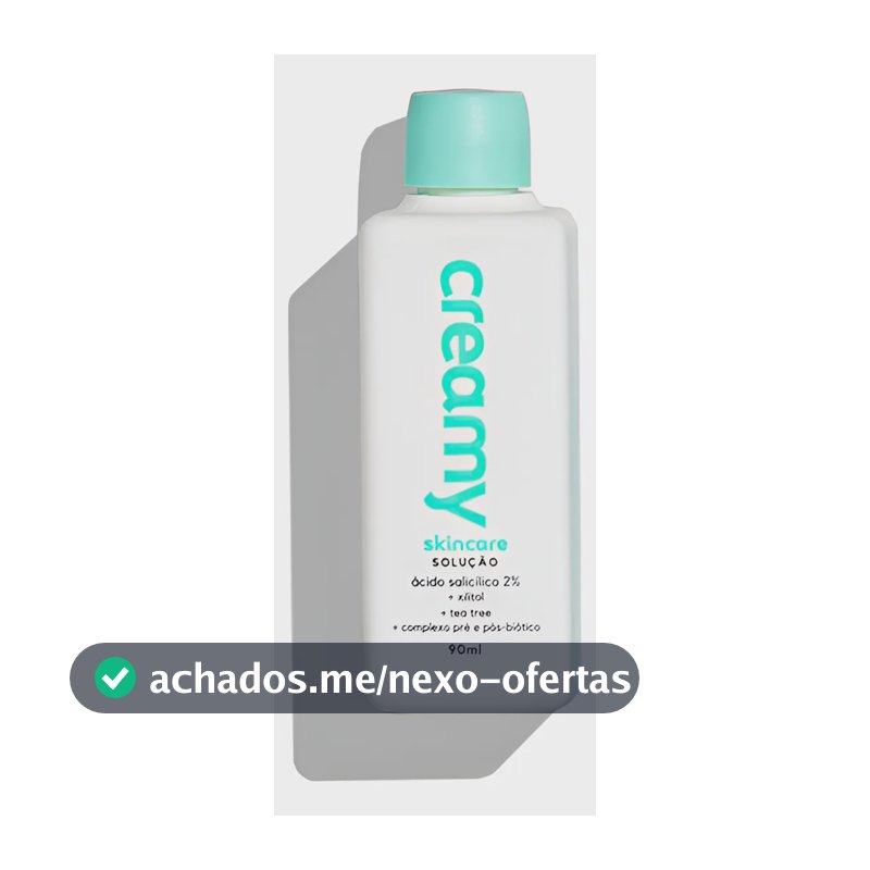 Creamy skincare ácido salicílico 90ml | tônico antioleosidade, rápida absorção, diminui o brilho excessivo, diminui os cravos | peles mistas, oleosas, noturno e diurno