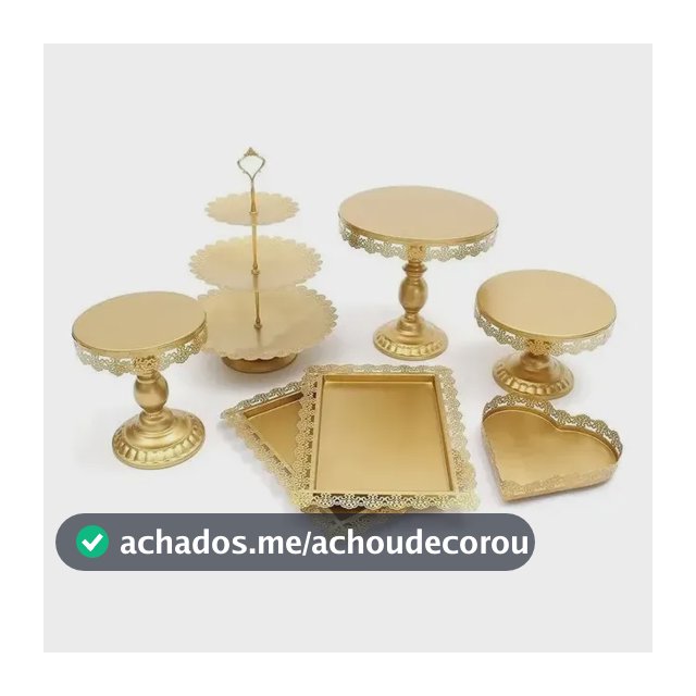 Soporte De Pastel 3 Niveles Estilo Encaje Dorado Para Té
