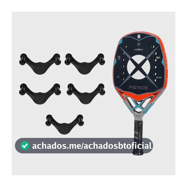 Kit 5 Suporte De Parede Para Raquete De Beach Tennis Tênis